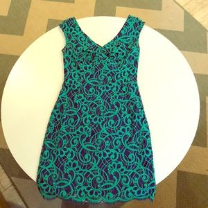 Lilly Pulitzer Blue Green Eyelet dress